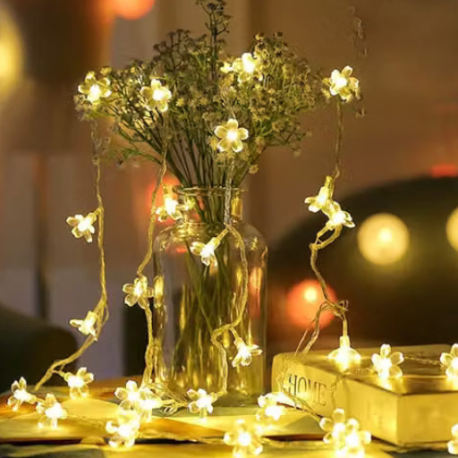 14 LED Warm White Blossom Flower Fairy String Lights (3m)
